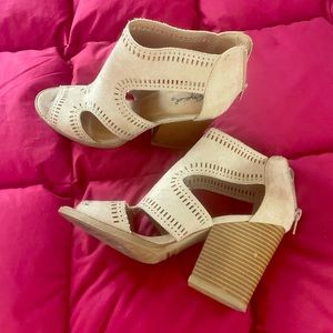 Stylish and fun healed bootie-style sandal
